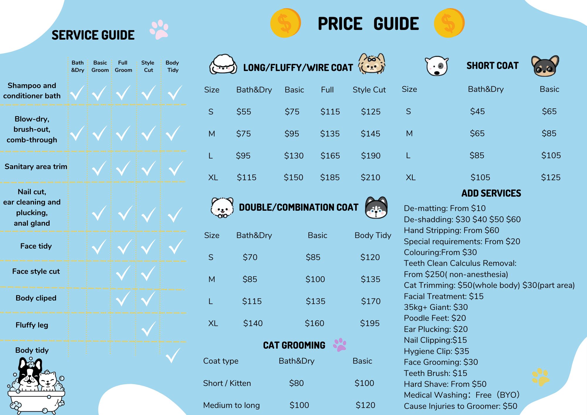 momogogo pet grooming service and price